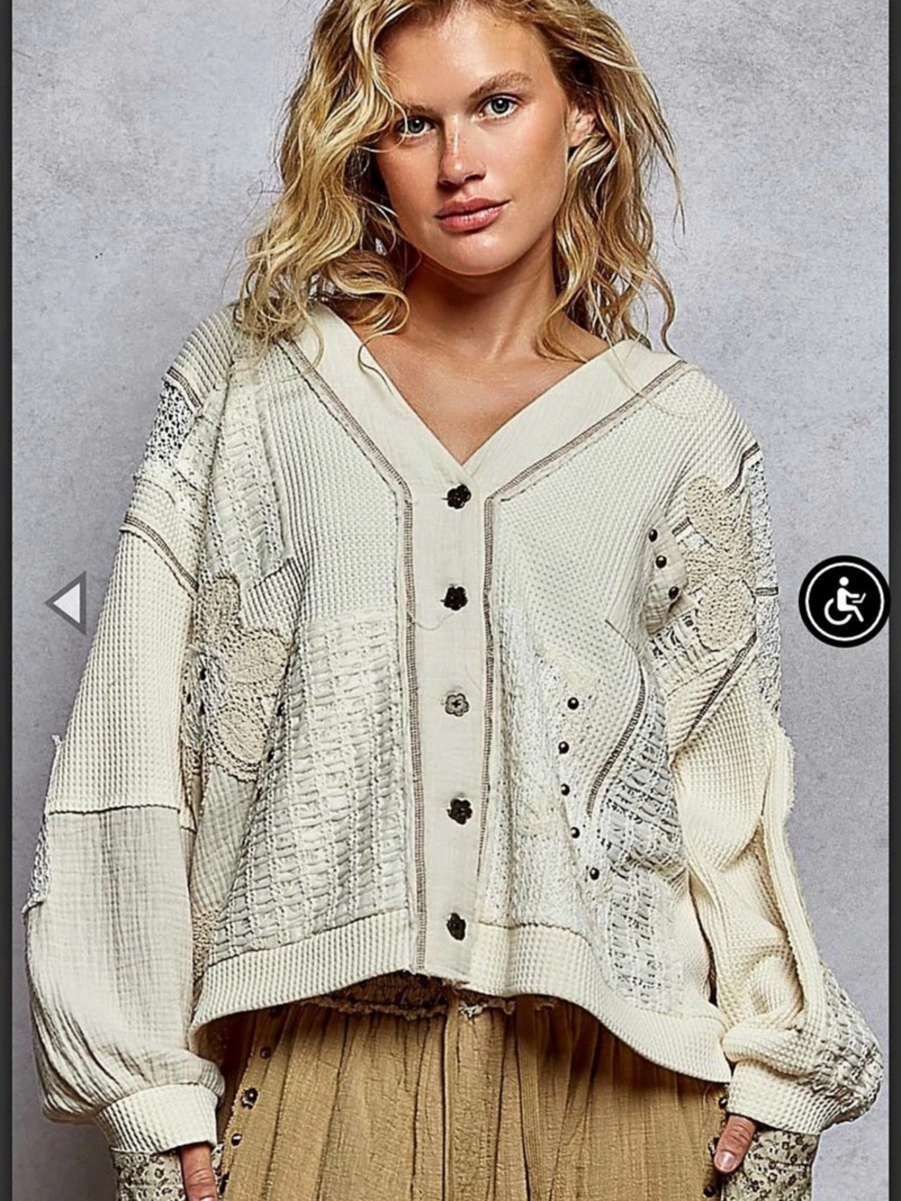 POL Patchwork Cardigan - Picture 3 of 9
